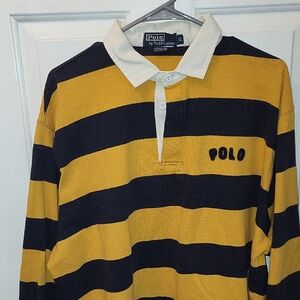 Ralph Lauren Yellow and Black Striped Sweater